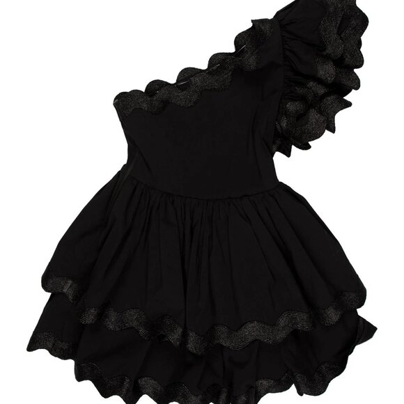 NEW CELIA B Lava Dress One Shoulder Black Cocktail Mini, Ruffles, XS SOLD OUT - Picture 11 of 15